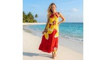 Hot Sale Halter Dress Rayon Hand Painted from Bali